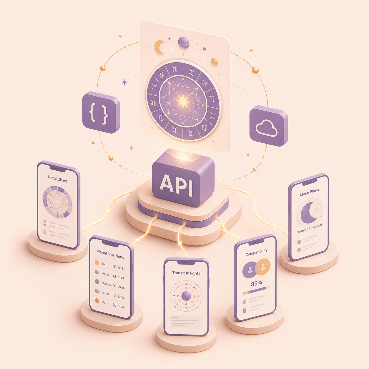 Human Design API chart preview on laptop and phone