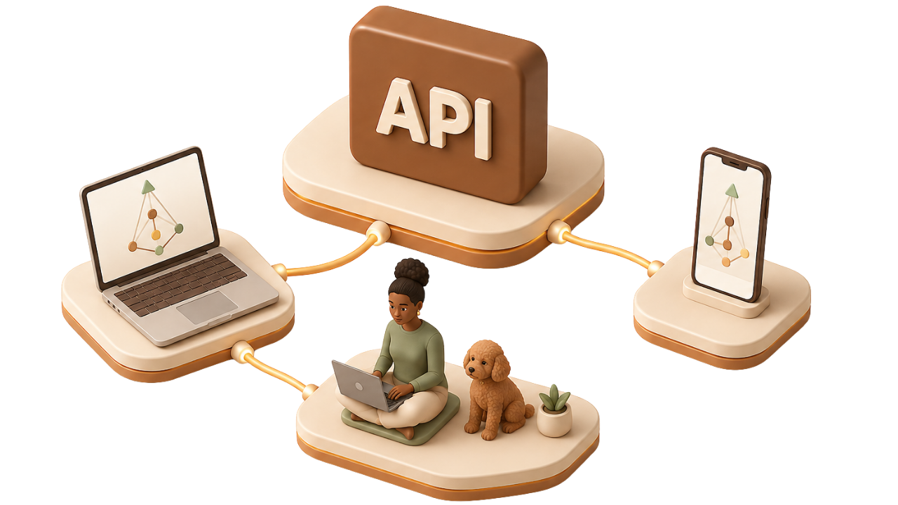 Human Design API chart preview on laptop and phone