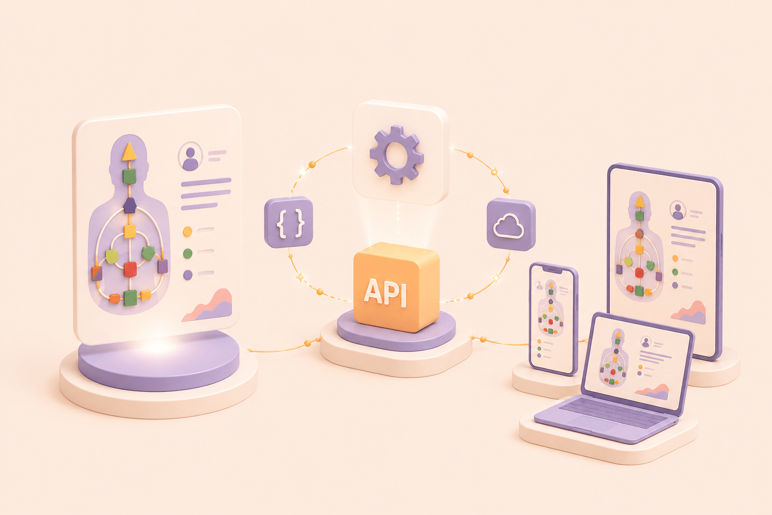 Human Design API chart preview on laptop and phone